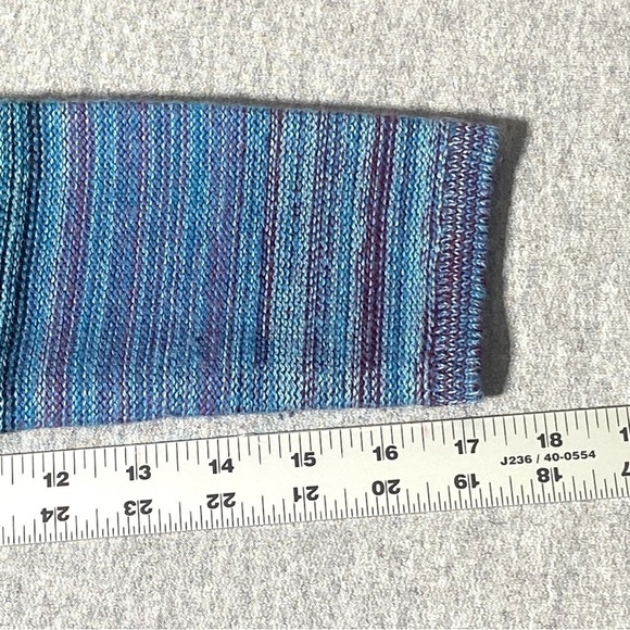 J.jill Sweater Top Women's Size S Purple/Blue Ombre Striped Wool Blend Warm Cozy - Picture 12 of 12